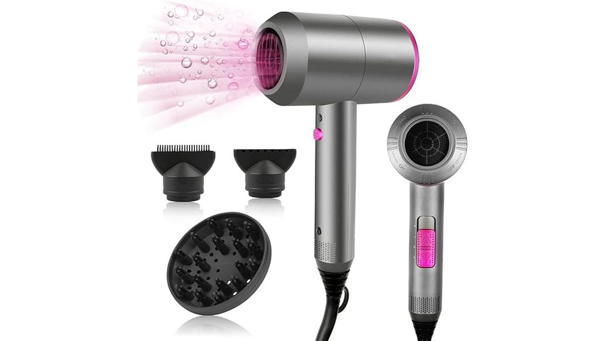 Asciugacapelli CASAMAA 2000W Ioni Litio Professionale Grigio