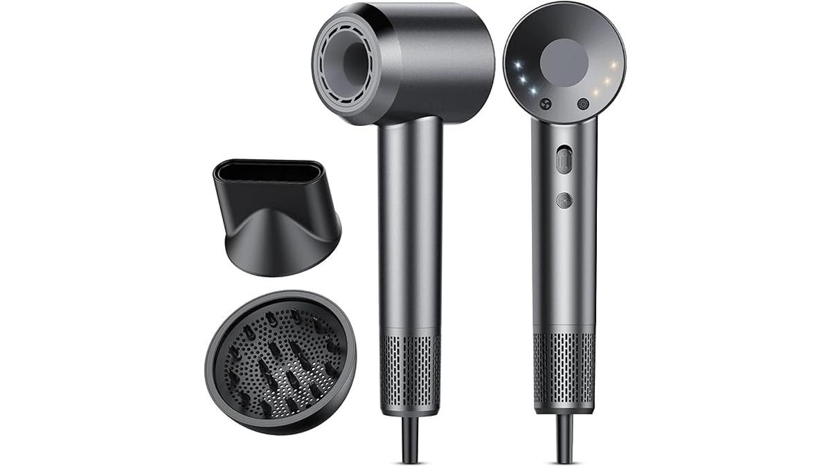 Asciugacapelli Professionale 160000 Giri 500 Milioni Ioni Negativi 3 Velocità 4 Temperature Basso Rumore Diffusore Magnetico
