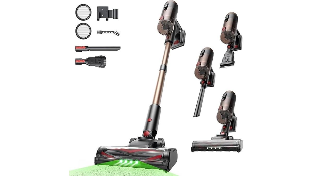 Aspirapolvere Senza Fili Proscenic P11 Ultra Potente 500W e 50Min di Autonomia Spazzola Anti-Groviglio e Display LED