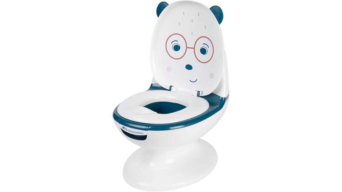 Bebeconfort Mini Vasino Bambini Blu con Suono Sciacquone e Paraspruzzi