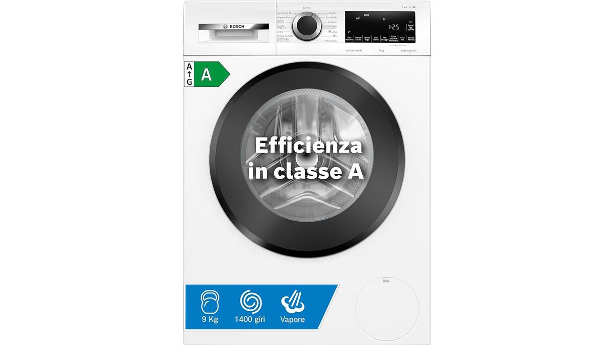 Bosch WGG244Z0IT Lavatrice 9kg 1400rpm Iron Assist Anti Macchia Bianco 60cm