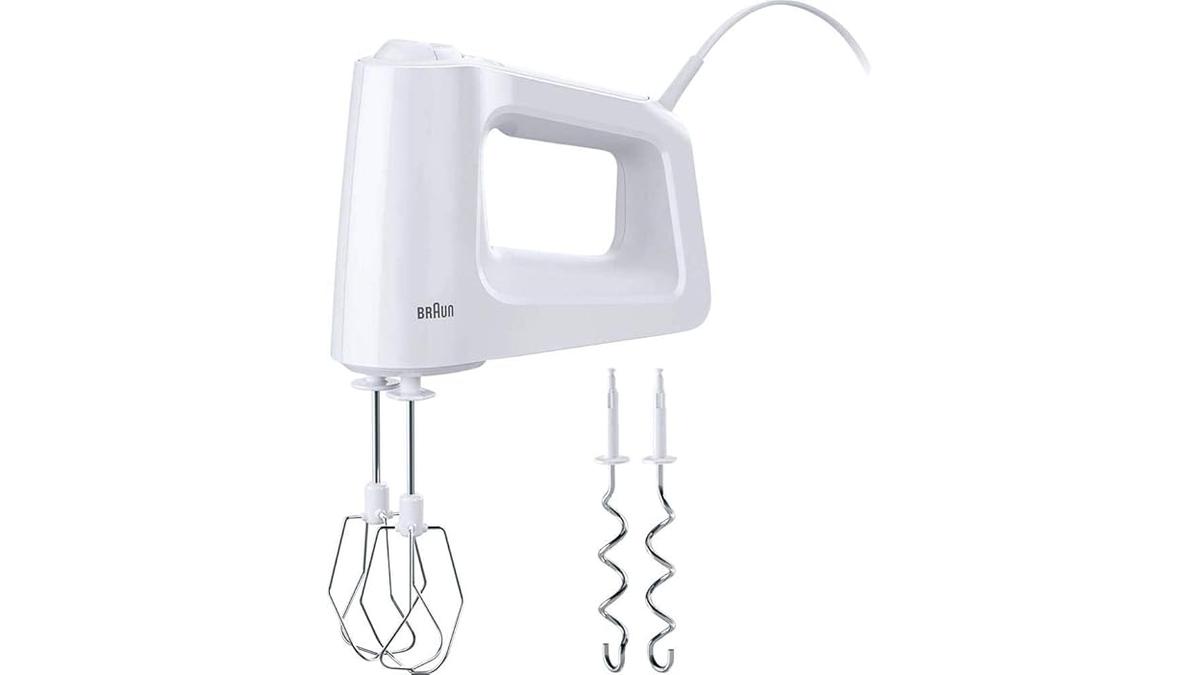 Braun HM3000WH Sbattitore Elettrico Mixer Immersione 450W 5 Velocità Turbo Bianco