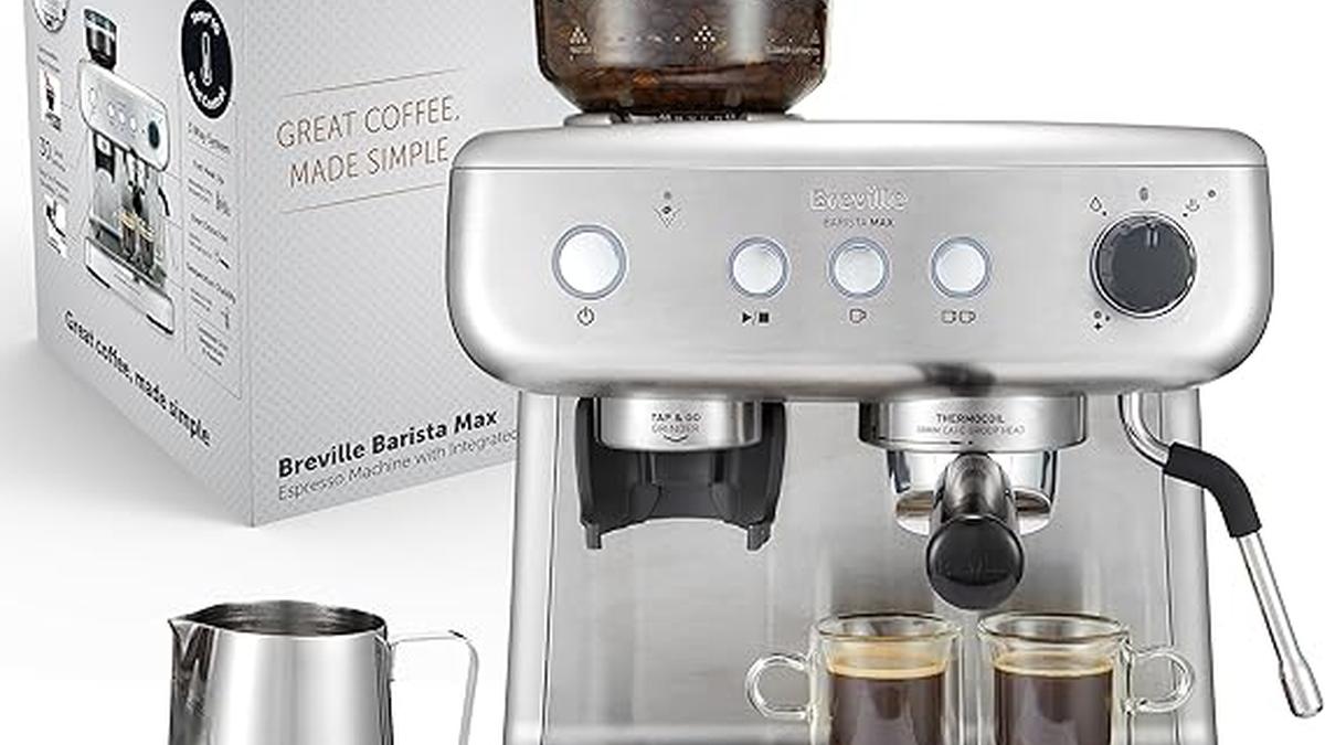 Breville Macchina Caffè Espresso Barista Max 1550W 15 Bar Thermoblock Argento