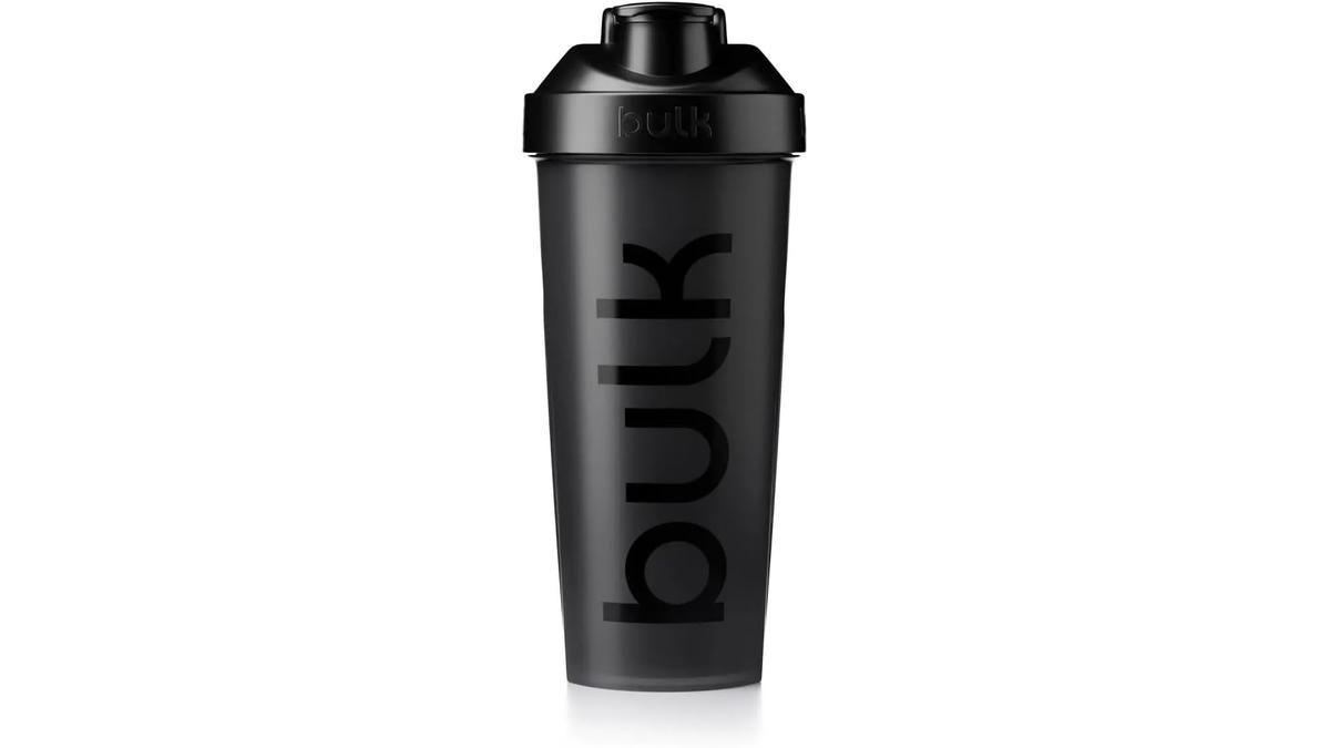 Bulk Shaker Bottle Iconica 750ml Jet Black con Palla di Mischiamento