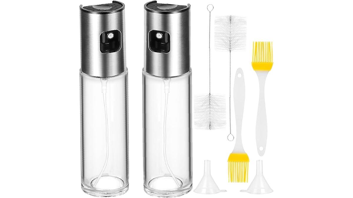 CUESVAP 2 Pezzi Nebulizzatore Olio Spray 100ml Friggitrice Aria BBQ Cucinare