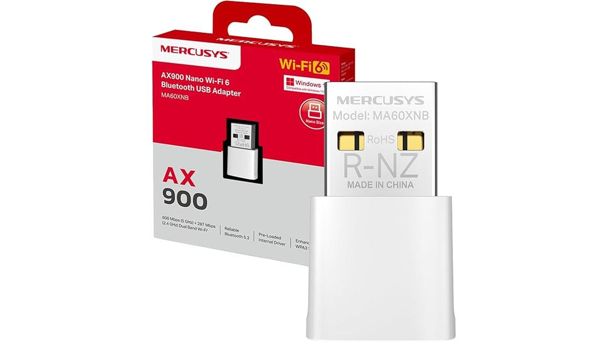 Chiavetta WiFi 6 Mercusys TP-Link AX900 Nano Dual Band USB Bluetooth 5.3 per PC Windows 11 10