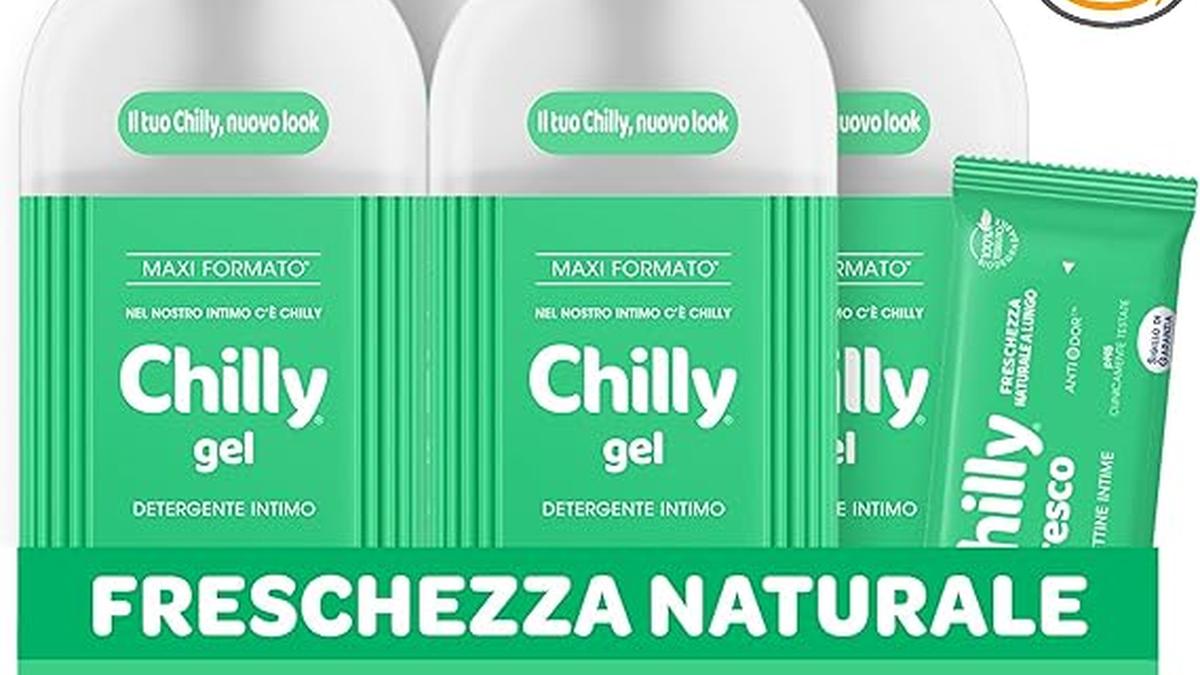 Chilly Detergente Intimo Fresco Antiodore Mentolo PH5 4x300ml