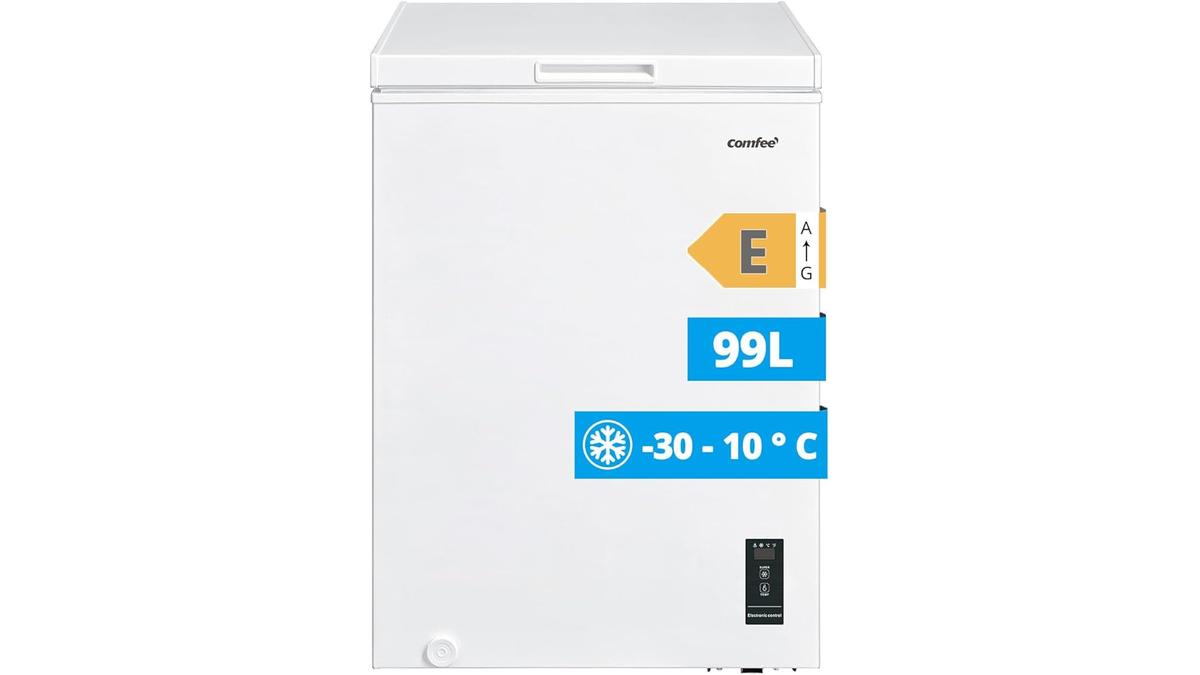 Congelatore a Pozzetto COMFEE’ RCC100WH2 99L Libera Installazione Silenzioso 38dB Controllo Digitale Bianco