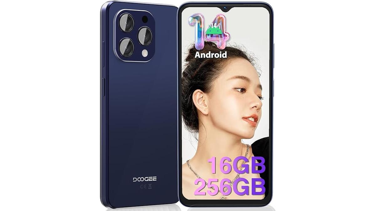 DOOGEE N55 Pro Smartphone 16GB 256GB Octa Core 6.56″ HD 90Hz Batteria 5150mAh Fotocamera 13MP Tel Blu