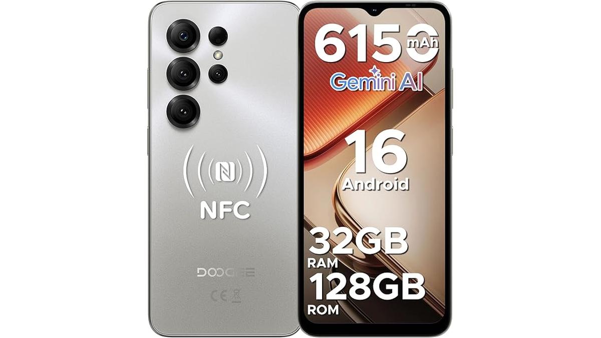 DOOGEE NOTE 56X PRO Smartphone Android 6150mAh 6.56″ HD+ 90Hz 32GB 128GB NFC Face Unlock Fingerprint