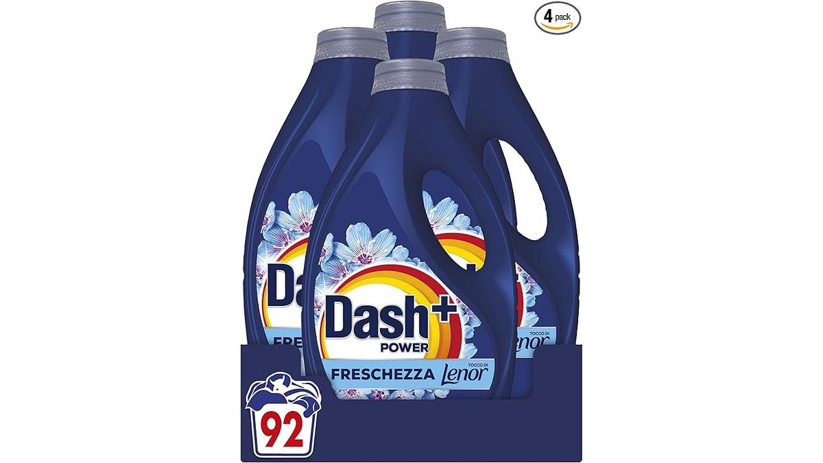 Dash Detersivo Liquido Lavatrice 92 Lavaggi Freschezza Primaverile Rimuove Odori di Sudore
