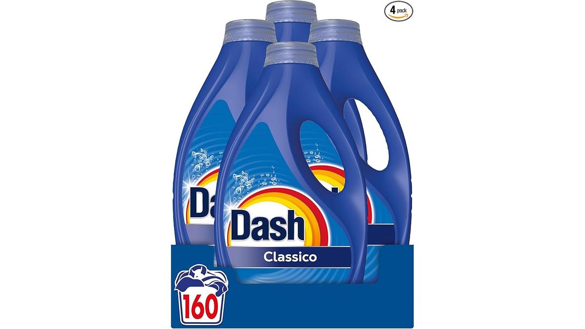 Dash Power Detersivo Liquido Lavatrice 160 Lavaggi Classico Rimuove Macchie Igienizza Brillantezza