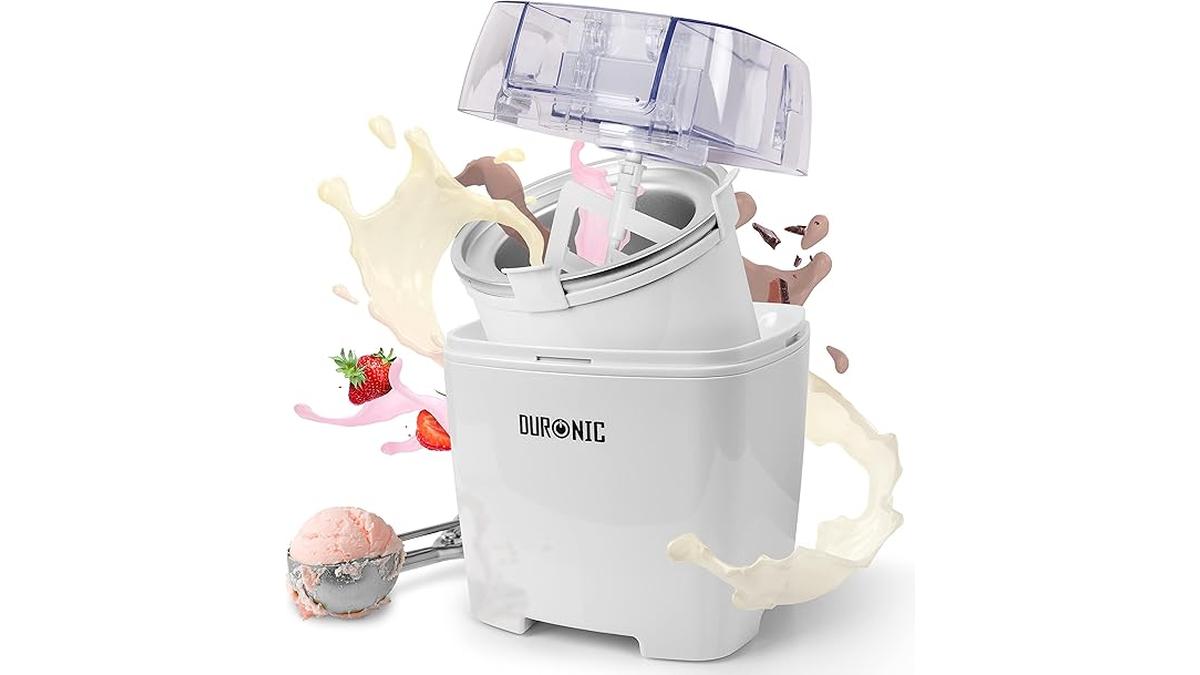 Duronic IM540 Gelatiera 1.5L Ciotola Inclusa per Gelato Sorbetto e Frozen Yogurt