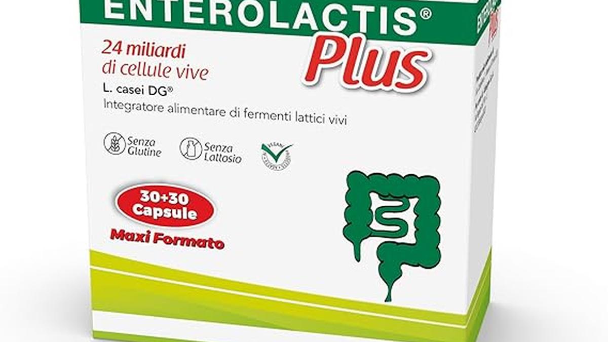 Enterolactis Plus 60 capsule probiotici per equilibrio flora intestinale