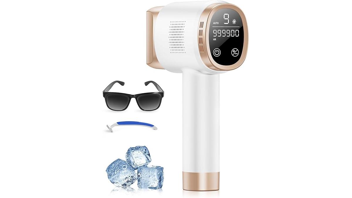 Epilatore Luce Pulsata Freddo LCD Touch Scorrimento Automatico Unisex Viso Corpo
