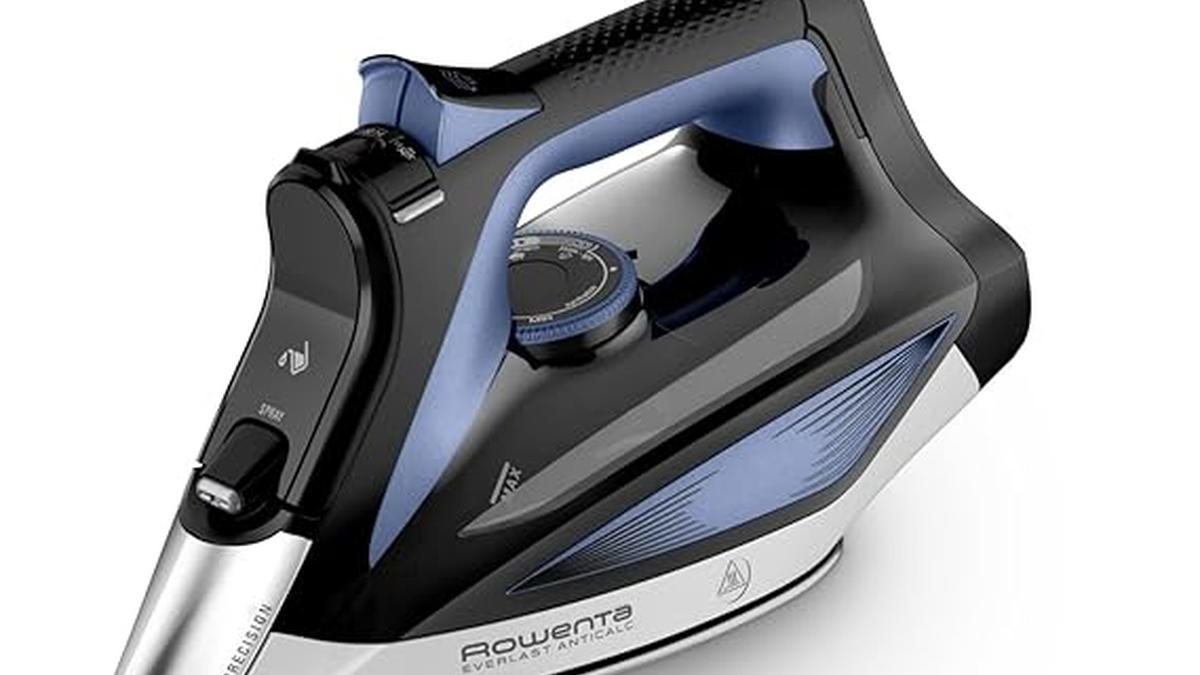 Ferro a Vapore Rowenta DW7320D1 Anticalc 2700W Micro-fori Nero Blu
