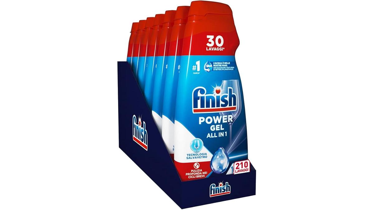 Finish Powergel Lavastoviglie 100% Protezione 210 Lavaggi 7 Confezioni