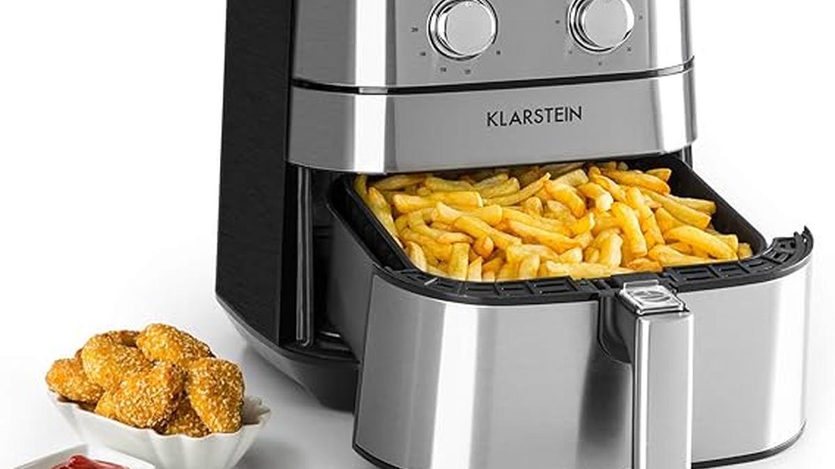 Friggitrice ad Aria KLARSTEIN AeroVital 1700W 5.4L Inox Argento Basso Grasso