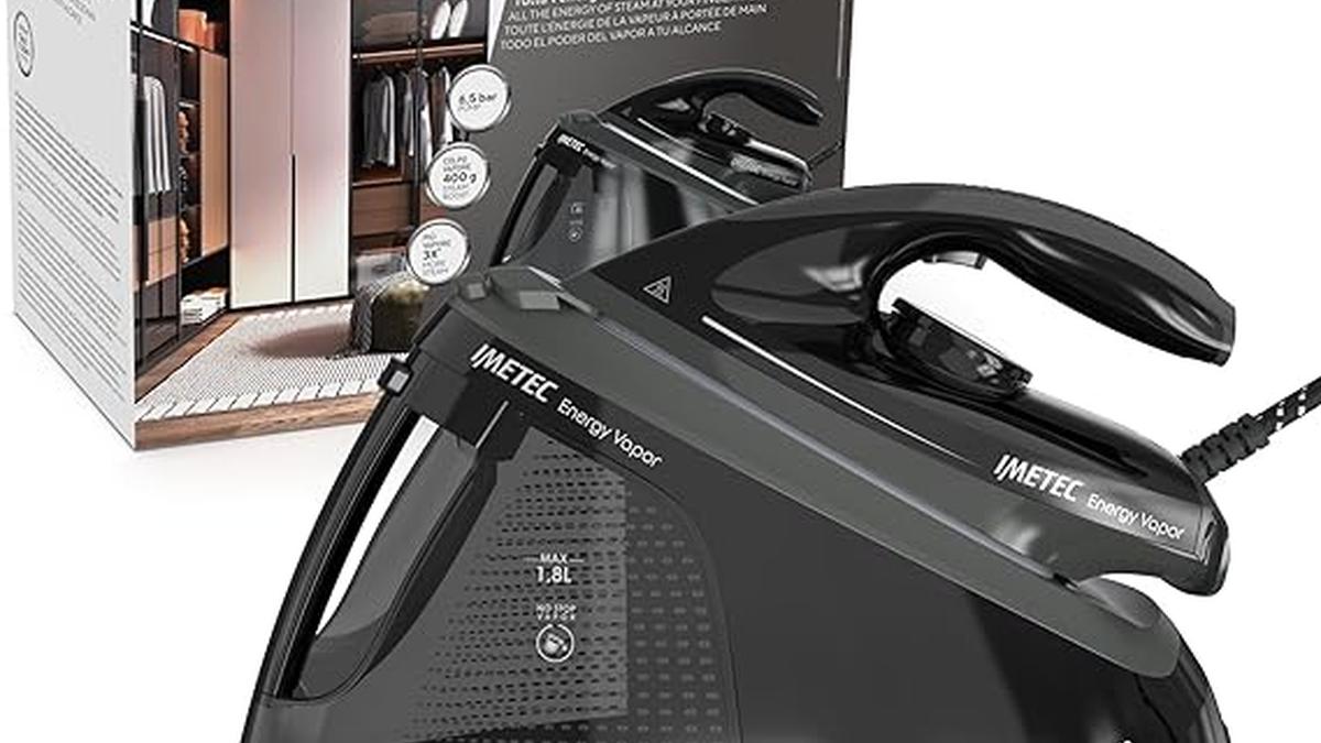 Imetec Energy Vapor Ferro da Stiro Vapore 6.5 BAR 2400W Piastra Ceramica Autospegnimento 400g  Tecnologia ECO