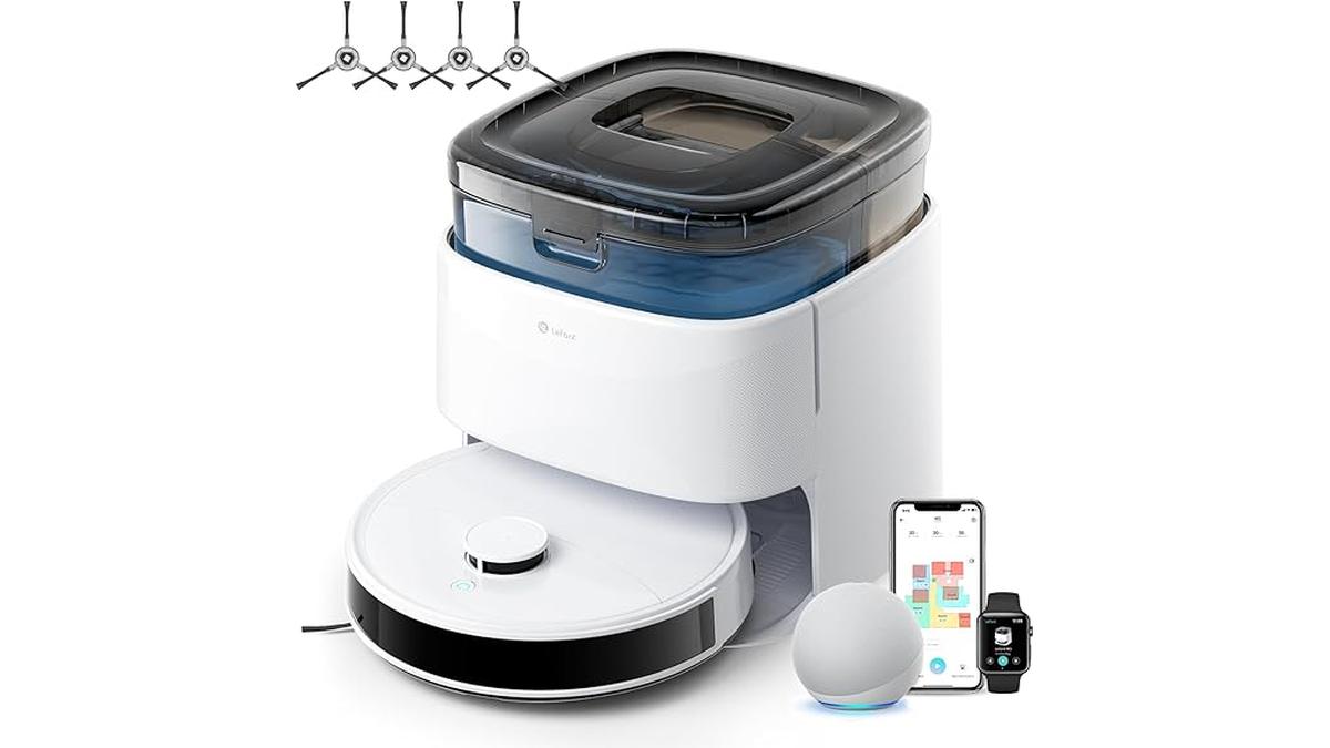LEFANT M3 Aspirapolvere Robot 12000 Pa Mappatura Auto-Svuotamento WIFI App Alexa