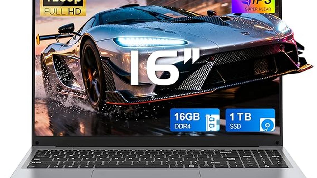 Laptop 16” Celeron N150 16GB RAM 1TB SSD Windows 11 Pro Batteria 6000mAh FHD Grigio Spaziale