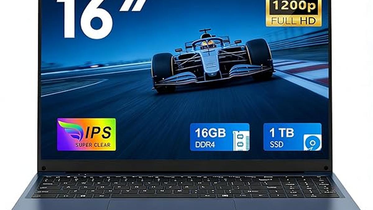 Laptop 2026 16” Celeron N150 16GB RAM 1TB SSD Windows 11 Pro Retroilluminato Blu Navy FHD