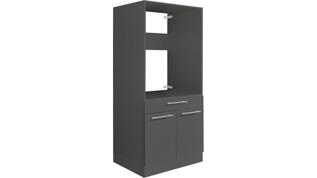 Laundreezy Armadietto Lavatrice Grigio Antracite Spazioso Certificato TÜV 67,5x162x67,5 cm