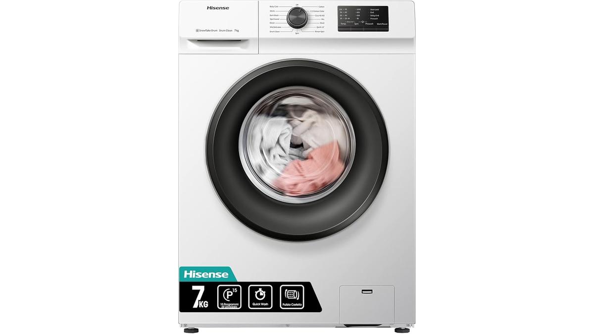 Lavatrice Hisense WFVC7012E 7Kg 1200rpm 15Programmi DisplayLED ChildLock