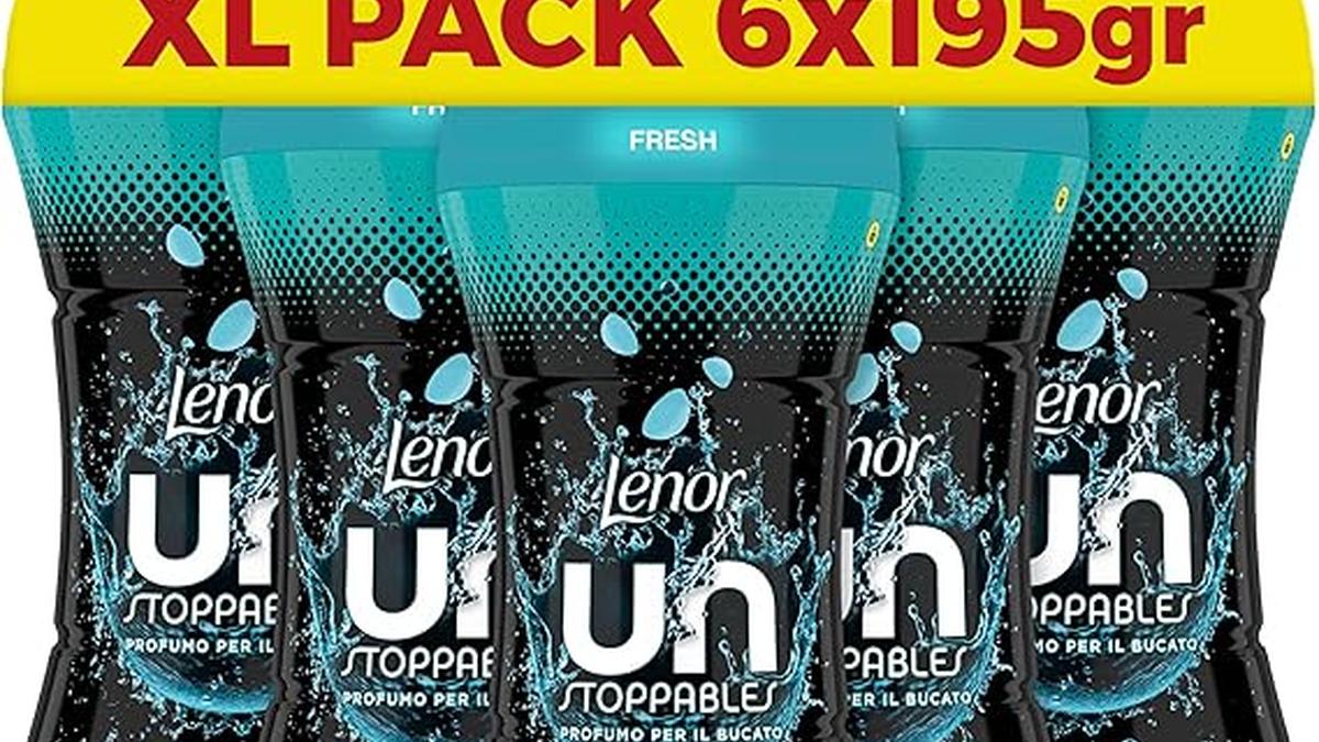Lenor Unstoppables Fresh Profumatore Bucato 6x195g Intensificatore Profumo