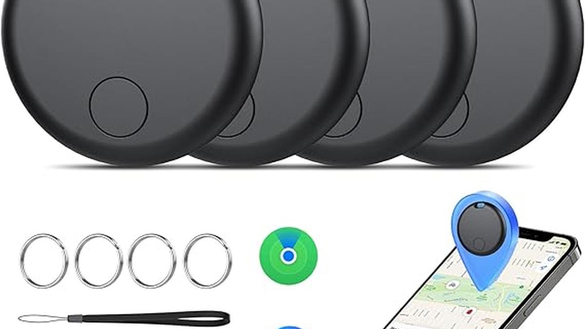 Localizzatore Bluetooth Air Tracker 4 Pezzi iOS Impermeabile IP67 Batteria Sostituibile per Chiavi Portafoglio Bagagli