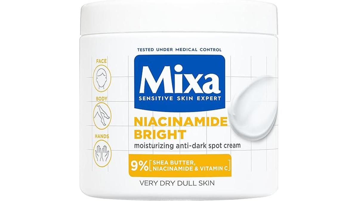 Mixa Crema Idratante Anti-Macchie 48H Niacinamide Vitamina C Burro di Karité 400ml