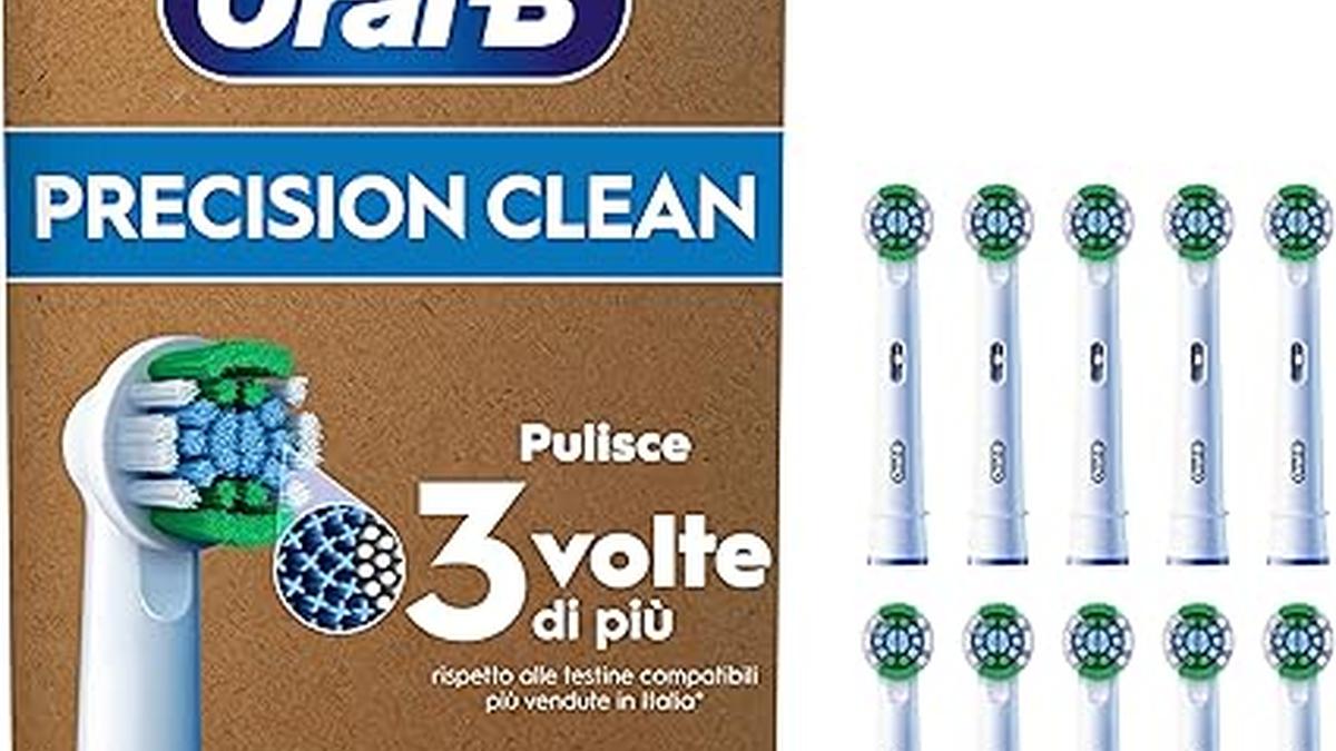 “Oral-B 10 Testine Pro Precision Clean Spazzolino Elettrico Confezione Buca Delle Lettere”