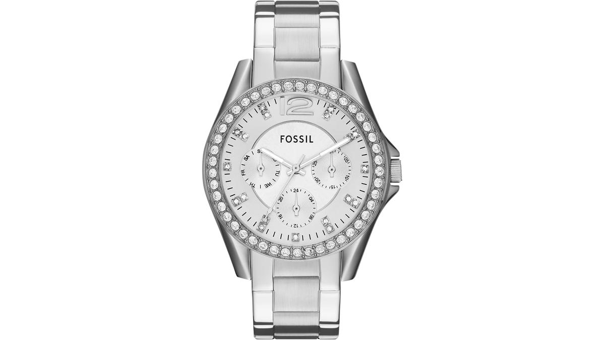 Orologio Donna Fossil Riley Cronografo Acciaio Pelle