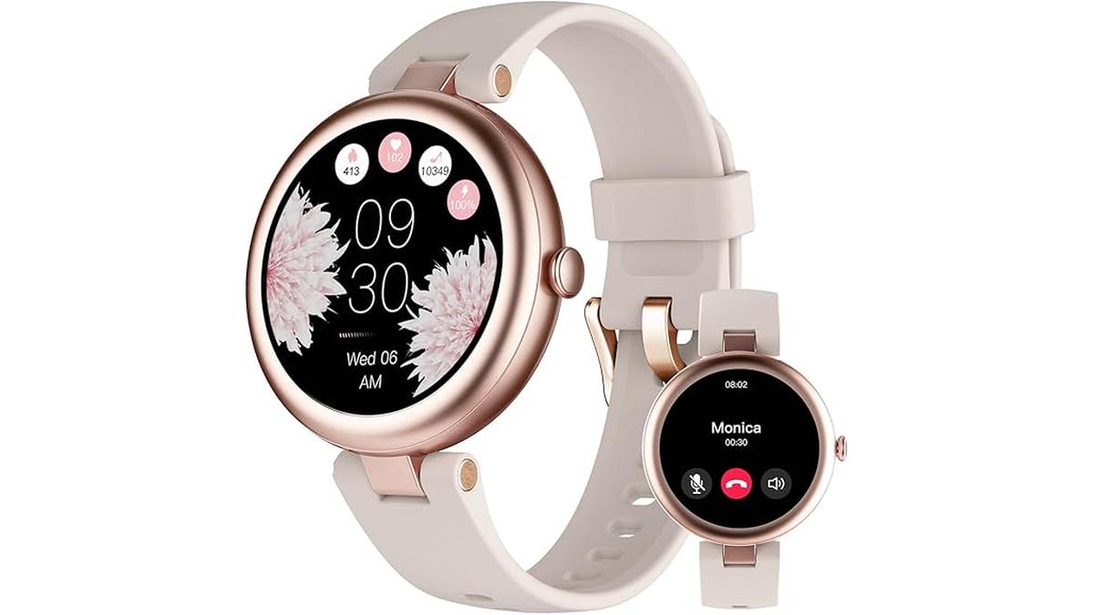 Orologio Smartwatch Donna Rotondo Risposte Chiamate Fitness Cardiofrequenzimetro Notifiche 100+ Modalità Sportive