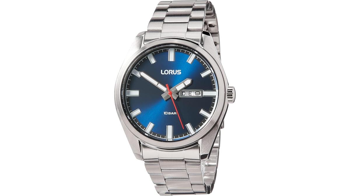 Orologio da uomo Lorus analogico quarzo cinturino metallico blu RH349AX9