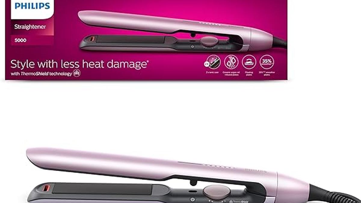 Philips Piastra 5000 ThermoShield Ceramica Argan Rosa BHS53000