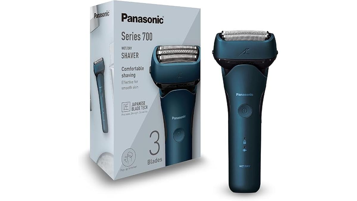 Rasoio Elettrico Panasonic 700 ES-ALT4B 3 Lame Wet Dry Impermeabile Ergonomico