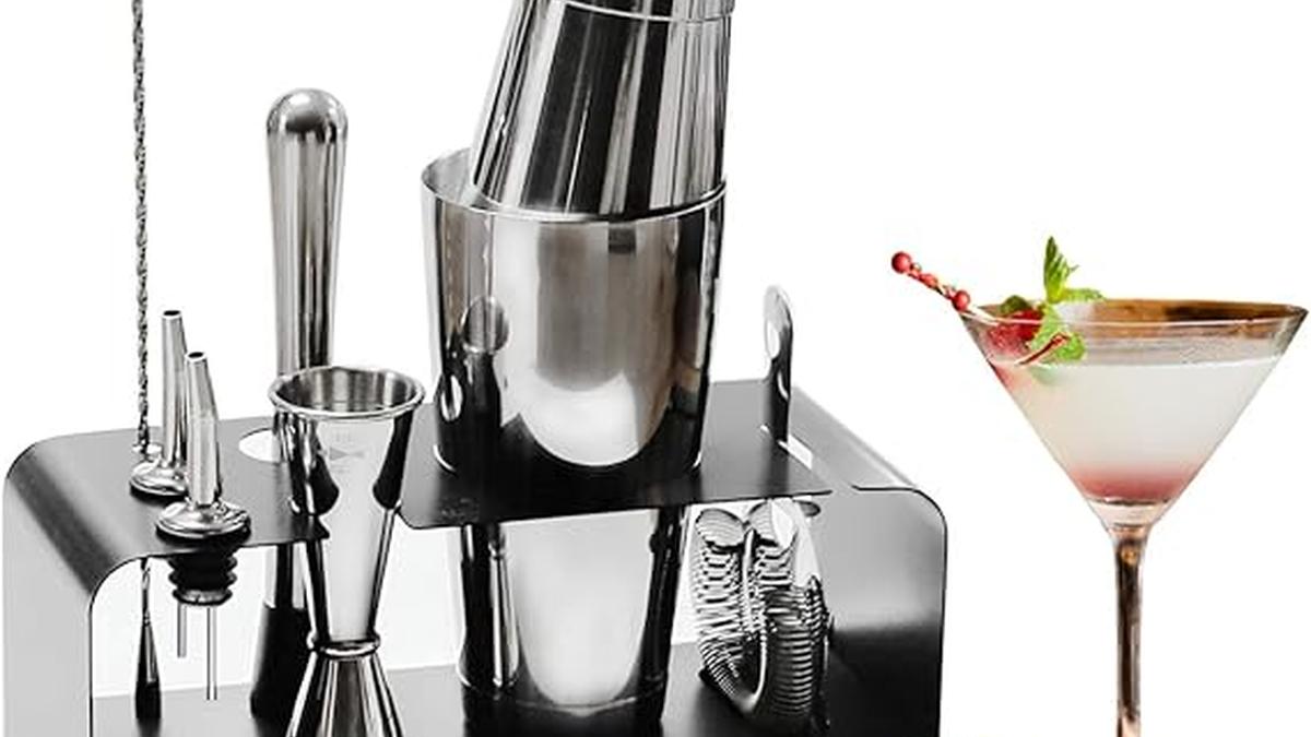 “SKY FISH Set Cocktail Shaker Premium 8 Pezzi Bartending Acciaio Inossidabile”