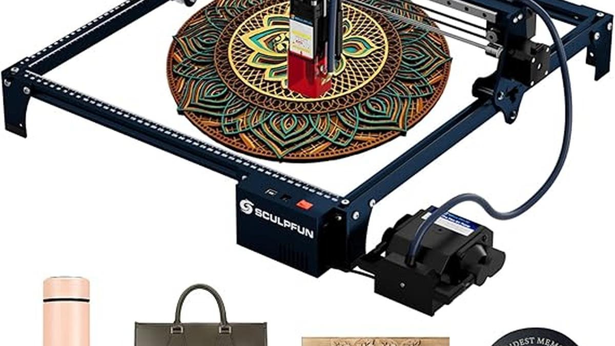 SculpFun S30 Incisione Laser Taglierina Fai da Te 0.05mm Legno Metallo Pelle Acrilico