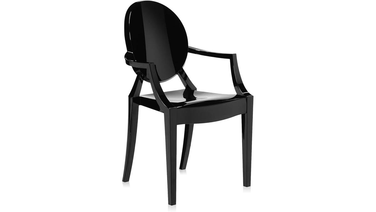 Sedia Kartell Lou Lou Ghost Bambini Set 4 Pezzi Nero 37x39x63 cm