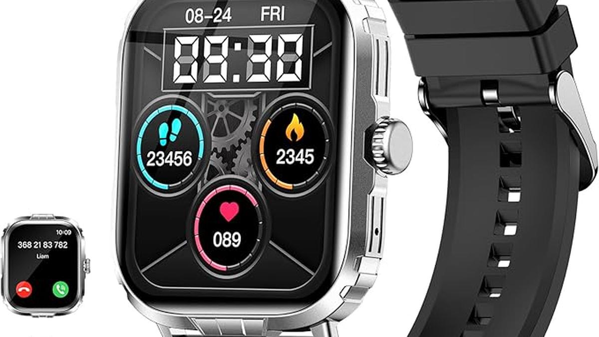 Smartwatch Impermeabile Fitness con Chiamate Cardiofrequenzimetro Contapassi per Android iOS