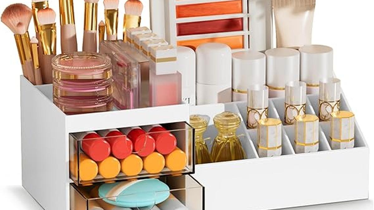 Subsky Organizzatore Cosmetici Cassetti Bianco Multifunzionale