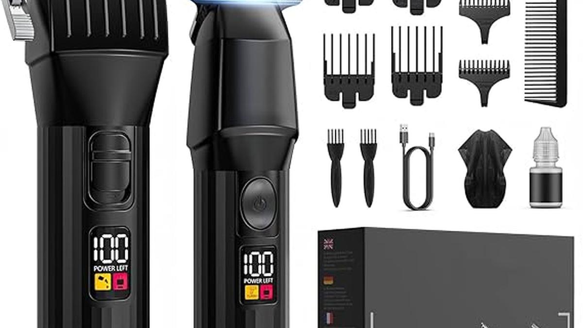 Tagliacapelli Uomo Professionale Set Elettrico Rasoio Barba e Capelli
