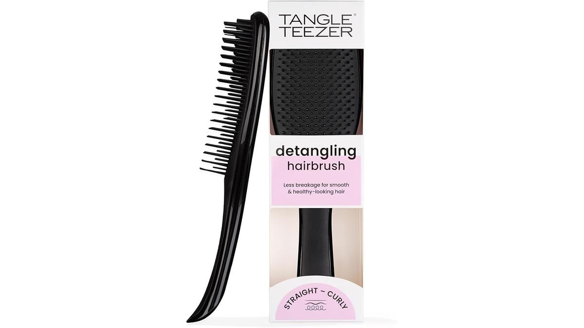 Tangle Teezer Ultimate Detangler Spazzola Antirottura per Capelli Bagnati e Asciutti Nero Liquirizia