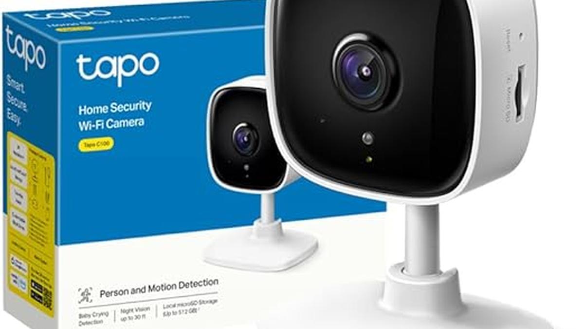 Tapo C100 Telecamera Wi-Fi Interna FHD Notturna Audio Bidirezionale Sensore di Movimento MicroSD fino a 512GB