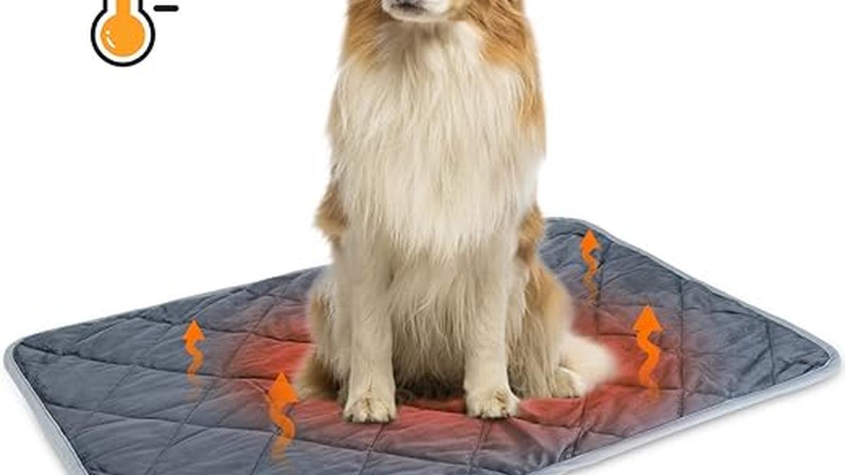 Tappetino Autoriscaldante per Cani e Gatti XL 88x58cm Eco-Friendly Antiscivolo Lavabile