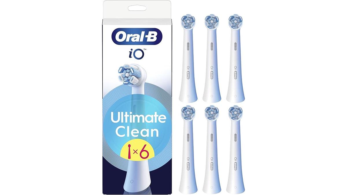 “Testine Ricambio Oral-B iO Ultimate Clean 6 Pezzi Bianchi Spazzolini Elettrici”