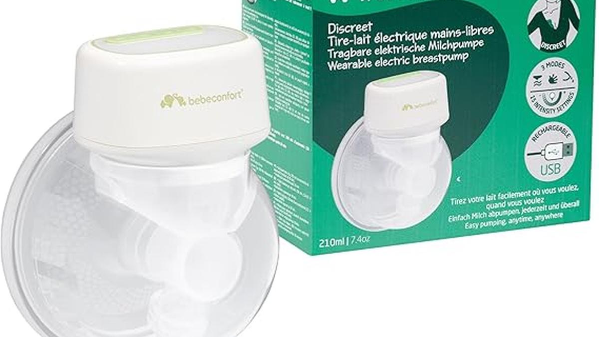 Tiralatte Elettrico Indossabile Bebeconfort 3 Modalità 15 Intensità Batteria Lunga Durata 210 ML