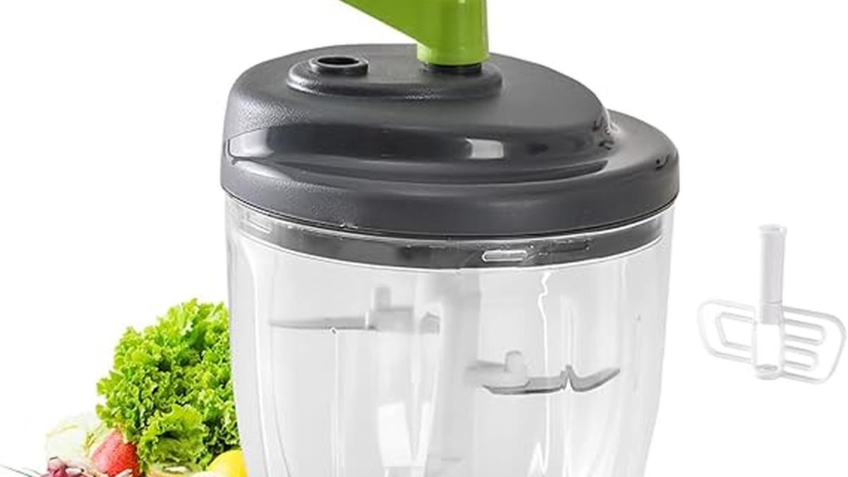 Tritatutto Manuale LULUWA 900ml Affettatrice e Frullatore per Verdure e Frutta