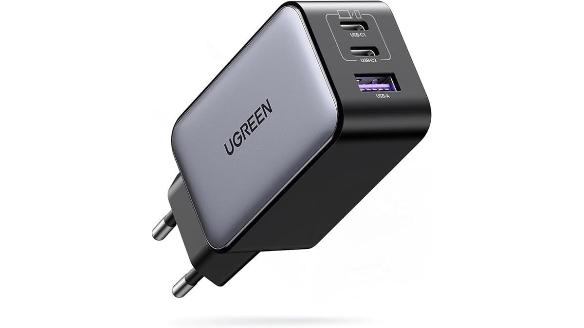 UGREEN Nexode 65W Caricatore USB C 3 Porte Ricarica Rapida per MacBook iPhone Galaxy Pixel